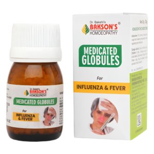 Bakson Medicated Globules For Influenza & Fever (20g, Pack of 2)